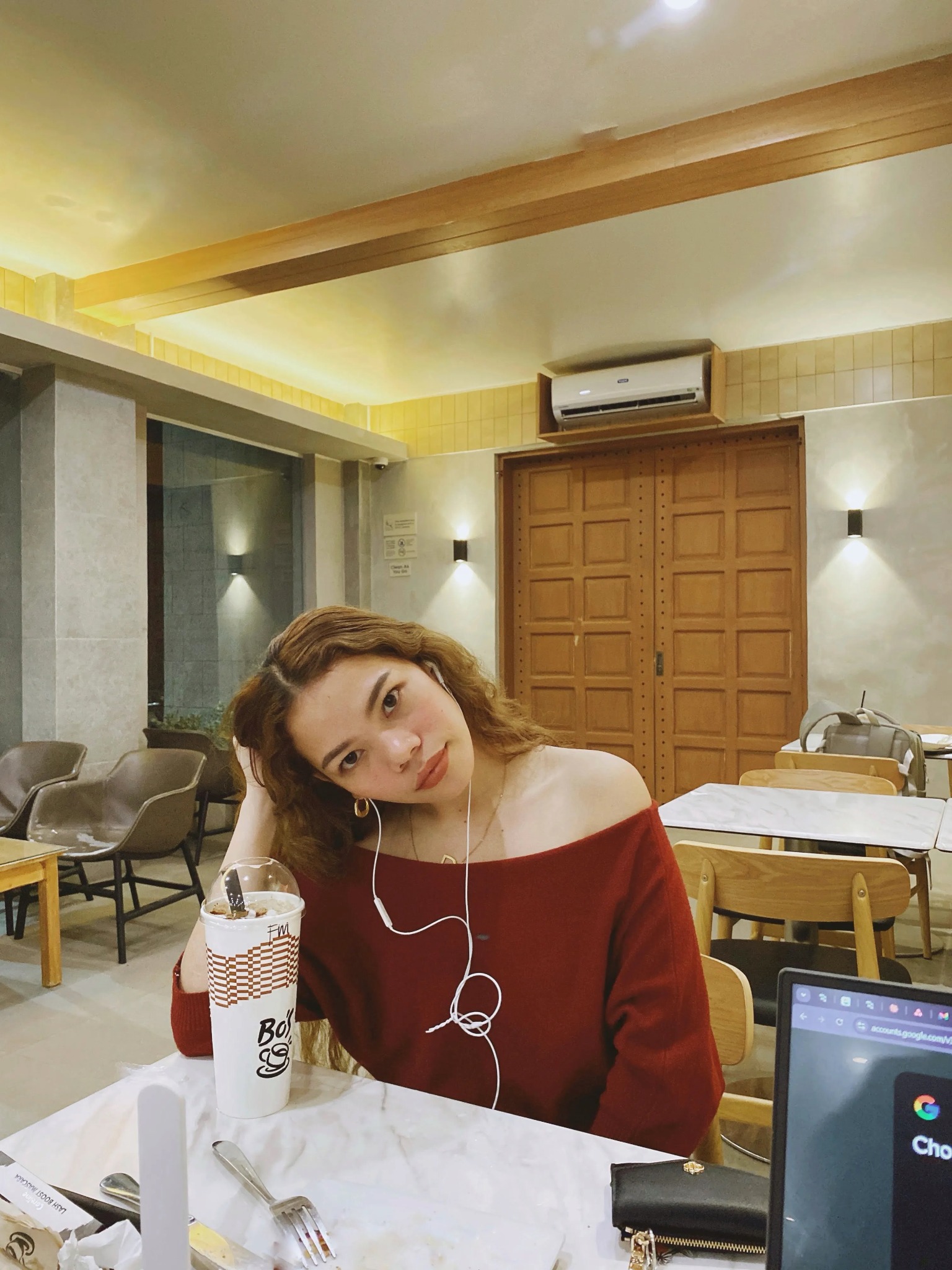 Portrait at a cafe